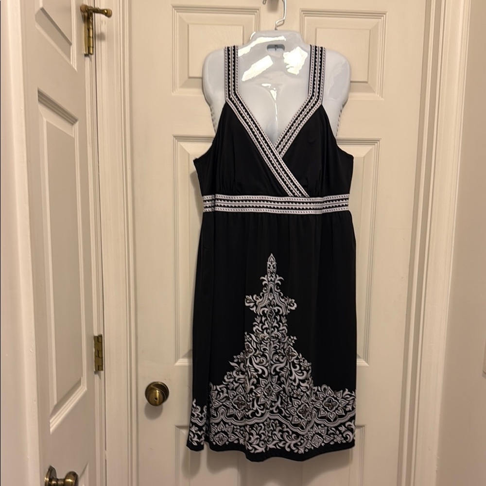 Elegant Black and White Dress